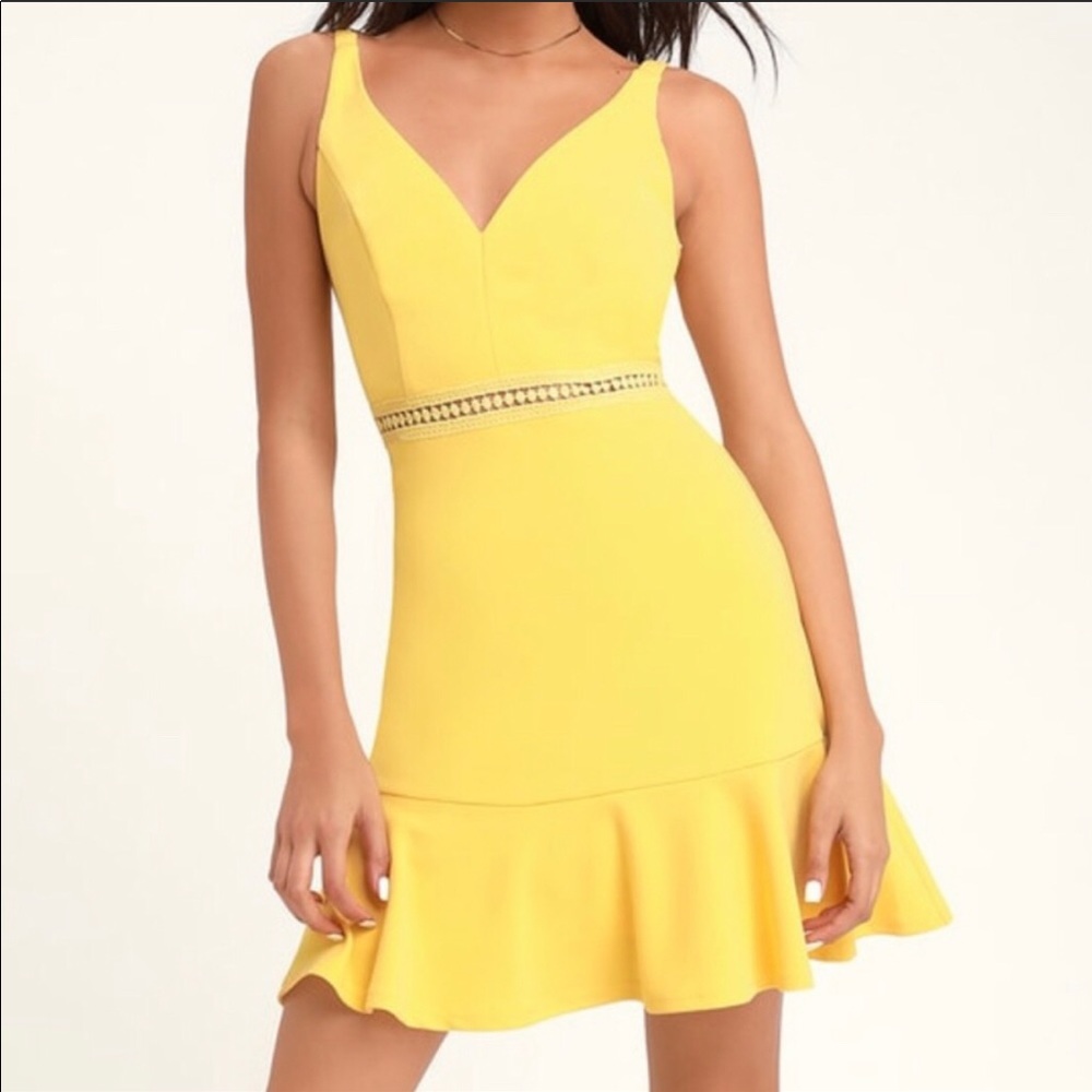 NWT Lulus Yellow Dress